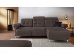 Ecksofa HOME AFFAIRE "Manhattan L-Form", braun (espresso), B:270cm H:102cm T:168cm, Kunstleder SOFTLUX;Flachgewebe (100% Polyester);Struktur (100% Polyester), Sofas, Ecksofa, 2 Sitze mit elektrischer Relaxfunktion, verstellbare Armlehnen