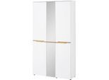 Garderobenschrank INNOSTYLE "Memphis Garderobenschrank, 105x192x38cm (B/H/T)", weiß, B:105cm H:191cm T:38cm, ABS-Kunststoff, Dekorfolie, Holzwerkstoff, MDF, Schränke, Garderobenschrank