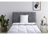 Daunenbettdecke + Kopfkissen RIBECO "Richard, Bettwaren-Set in 135x200 oder 155x220 cm, Sommer oder Winter", weiß, B/L: 155cm x 220cm Anzahl Teile 1, B/L: 80cm x 80cm Anzahl Teile 1, Bezug: Baumwolle Füllung: Entendaune/-feder, warm, Bettdecken Bezug: 100% Baumwolle. Kopfkissen Bezug: 100% Baumwolle. Bettdecken Füllung: 90% Entendaune, 10% Entenfeder. Kopfkissen Füllung: 90% Entenfeder, 10% Entend