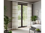 Vorhang HOMING "Kaia" Gr. 1, beige (creme, beige), B:135cm H:245cm, Polyester, Gardinen, Vorhang, Fertigschal