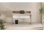 Schreibtisch HOME AFFAIRE "Stranda, Arbeitstisch im Skandi Style, Bürotisch in zwei Farben", beige (weiß skandi eiche), B:120cm H:92cm T:60cm, Tische, Schreibtisch, moderner Computertisch, wohnliches Home Office