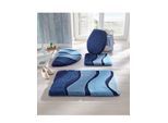 Badematte HAGEMANN Gr. 3, blau (mittelblau), (60cm x 90cm ), 1 Stk., Badematten, Badematte