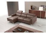 Ecksofa EGOITALIANO "Matt, erstklassiger Sitzkomfort, aufwendige Detailverarbeitung, L-Form", braun (chocolate), B:247cm H:100cm, Leder »BULL« (echtes Rindsleder). Geschliffenes, pigmentiertes und behandeltes Rindsleder mit einer Dicke von 1, 3-1, 5 mm. Dieses Leder zeigt eine ziemlich weiche Hand mit einem halb undurchsichtigen Aussehen. Es handelt sich um ein geschütztes Leder. Eine leichte Deck
