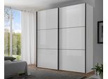 Schwebetürenschrank STAUD "Includo Glas, Made in Germany", weiß (alpinweißglas), B:167cm H:222cm T:68cm, Holzwerkstoff, Schränke, Schwebetürenschrank