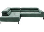 Ecksofa HOME AFFAIRE "Claya, L-Form, incl. Kopfteilverstellung, Breite 276 cm", grün, B:276cm H:71cm T:219cm, 95% Polyester, 5% Nylon, Sofas, Ecksofa, wahlweise elektrischer Sitzvorzug