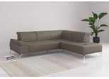 Ecksofa HOME AFFAIRE "Caluna", grau (delphine), B:274cm H:81cm T:235cm, Sofas, Ecksofa, Inkl.Sitztiefenverstellung, wahlweise mit Kopf- und Armteilverstellung