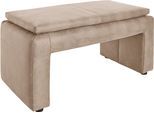 Polsterhocker EXXPO - SOFA FASHION, beige, B:100cm H:51cm T:52cm, Strukturstoff (88%Polyester, 12% Nylon);Luxus-Microfaser (Zusammensetzung: 10% Baumwolle, 90% Polyester), Hocker, Polsterhocker, Breite 100 cm