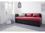 Polsterliege MAINTAL "Diana", rot (rot, schwarz), B:93cm, Komplettbetten, Polsterliege