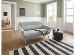 2-Sitzer OTTO HOME "Bille", grau (hellgrau), B:167cm H:86cm T:90cm, Luxus-Microfaser weich (100% Polyester);Samtoptik (100% Polyester);Struktur (100% Polyester);Struktur fein (100% Polyester), Sofas, 2-Sitzer, mit Naht im Rückenkissen und Eiche-Beinen, Design by Morten Georgsen