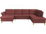 Wohnlandschaft SIT & MORE "Göteborg", rot (merlot), B:327cm H:90cm T:226cm, Sofas, Wohnlandschaft, inkl. Sitztiefenverstellung, wahlweise mit Bettfunktion & Bettkasten