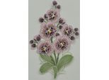 Fensterbild STICKEREIEN PLAUEN "Orchidee" Gr. 1, bunt (grün, orchidee), B:20cm H:29cm, Polyester, Fensterbilder, Fensterbild