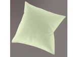 Kissenbezug IRISETTE "Lumen 8129", grün (lind), B:80cm L:80cm, Interlock-Jersey, Obermaterial: 100% Baumwolle, Kissenbezüge, Kissenbezug, hochwertig und traumhaft weich
