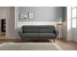 3-Sitzer OTTO HOME "Bille", grau (anthrazit), B:212cm H:86cm T:90cm, Struktur (100% Polyester);Struktur fein (100% Polyester);Samtoptik (100% Polyester);Luxus-Microfaser weich (100% Polyester), Sofas, 3-Sitzer, mit Naht im Rückenkissen und Eiche-Beinen, Design by Morten Georgsen