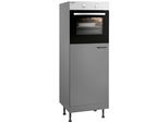 Backofen/Kühlumbauschrank OPTIFIT "Elga", grau (basaltgrau, basaltgrau), B:60cm H:176,6cm T:58,4cm, Holzwerkstoff, Schränke, Backofen/Kühlumbauschrank, mit Soft-Close-Funktion, höhenverstellbaren Füßen, Breite 60 cm