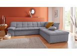 Ecksofa DOMO COLLECTION "Lagoa, moderne Sitzheftung, bequem und komfortabel, L-Form", grau, B:271cm H:76cm T:232cm, Sofas, Ecksofa, wahlweise mit Bettfunktion, frei im Raum stellbar, große Farbvielfalt