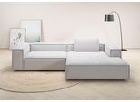 Ecksofa HOME AFFAIRE "Watertown, modernes XXL Sofa, Japandi Design, L-Form, 306 cm breit", grau (light, grau), B:306cm H:68cm T:191cm, 94% Polyester, 6% Nylon, Sofas, Ecksofa, Großzügiges Lounge-Sofa mit viel Platz für die Familie