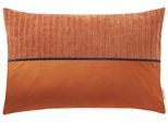 Kissenhülle TOM TAILOR HOME "Cord", orange (blutorange), B:58cm H:0,5cm L:38cm, Baumwolle, Polyester, Kissenbezüge, Kissenhülle, mit Stickerei