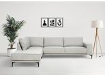Ecksofa OTTO HOME "OLAND L-Form, B: 289 cm, Skandi-Design", braun (latte), B:289cm H:85cm T:210cm, 100% Polyester, Sofas, Ecksofa, Struktur, Flachgewebe, Luxus-Microfaser, Boucle