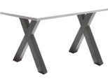 Schreibtisch MÄUSBACHER "Mio", grau (graphit, weiß), B:120cm H:75cm T:70cm, Tische, Schreibtisch
