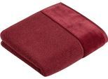 Handtuch VOSSEN "Pure", rot (rot rock), B:60cm L:110cm, Webfrottier, Obermaterial: 100% Baumwolle, Handtücher, Handtuch, Baumwolle & VEGAN, mit eleganter Veloursbordüre