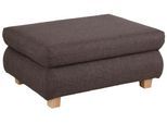 Hocker HOME AFFAIRE "Nika", braun, B:93cm H:40cm T:69cm, Struktur fein (100% Polyester);100%Polyester/ 85%Polyester+15% Polyacryl Melrose/Struktur, Hocker, Hocker, passend zur Serie, auch in Cord