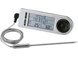 Bratenthermometer RÖSLE, silber (silberfarben, schwarz), B:4,7cm H:2cm T:18cm, Edelstahl, Temperaturmessgeräte, Bratenthermometer, digitaler Kerntemperaturmesser, –20 C bis +250 C, Edelstahl 18/10