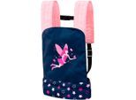 Puppen Trage BAYER "grau/rosa Schmetterling", blau (fee blau, rosa), Puppenausstattungen, KinderB:31cm H:1cm L:32,5cm, Puppen Trage, B:31cm H:1cm L:32,5cm