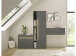 Büromöbel-Set HOME AFFAIRE "CiTY/GiRON", grau (anthrazit), B:250cm H:200cm T:40cm, Arbeitsmöbel-Sets, Büromöbel-Set