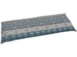 Bankauflage GO-DE, blau (blau, grau), B:115cm H:6cm T:45cm, Bezug: 65% Polyester, 35% Baumwolle, Polsterauflagen, Bankauflage