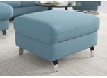Stauraumhocker SIT & MORE "Grenoble", blau (hellblau), B:66cm H:48cm T:76cm, Hocker, Stauraumhocker, mit Stauraum und satinierten Füßen