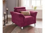 Sessel SIT & MORE "Arngast", lila (chianti), B:101cm H:84cm T:93cm, Luxus-Microfaser ALTARA NUBUCK (100% Polyester);Struktur (100% Polyester);Flachgewebe (90% Polyester; 10% Polyamid), Sessel, Sessel, inklusive Federkern und Kopfteilverstellung