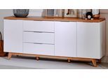 Sideboard JAHNKE "LIBRE", braun (kerneiche, weiß), B:180cm H:77,4cm T:39cm, Holzwerkstoff, Sideboards, Sideboard, Breite ca. 180