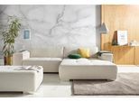 Ecksofa HOME AFFAIRE "Sapporo L-Form", beige (linen), B:293cm H:78cm T:172cm, Struktur fein (100% Polyester);Luxus-Microfaser weich (90% Polyester, 10% Polyacryl);Struktur imprägniert (100% Polyester), Sofas, Ecksofa, wahlweise Bettfunktion oder Sitztiefenverstellung, Federkern