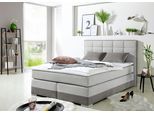 Boxspringbett HOME AFFAIRE, grau (hellgrau), B:153cm L:210cm, Komplettbetten, Boxspringbett, inklusive Topper und Wendekissen