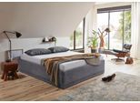 Polsterbett "Texel", grau (anthrazit), B:186cm H:42cm L:206cm, Bezug Bett: Veloursstoff 100% Polyester oder Microfaser (100% Polyester);Bonnell-Federkernmatratze: 51% Polypropylen, 39% Polyester und 10% Baumwolle;Kaltschaummatratze: 100% Polyester, Bezug abnehm- und waschbar bis 60C;Kissenbezug: 100% Polyester, Füllung : 100% Polyester (Hohlfaser), WESTFALIA SCHLAFKOMFORT, Betten, Polsterbett, Kom