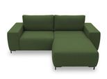 Ecksofa "Looks VI L-Form", grün, B:242cm H:87cm T:160cm, 100% Polyester, LOOKS BY WOLFGANG JOOP, Sofas, Ecksofa, gerade Linien, in 2 Bezugsqualitäten