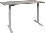 Schreibtisch MÄUSBACHER "Big System Office", silber (silber, beton, silber, beton), B:120cm, Tische, Schreibtisch, Breite 120 cm, elektrisch höhenverstellbar