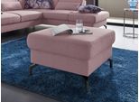 Hocker SIT & MORE "Percy", rosa (altrosa), B:72cm H:46cm T:72cm, Hocker, Hocker, Fußhöhe 15cm, wahlweise mit unterschiedlichen Fußfarben