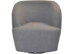Drehsessel, schwarz, B:74cm H:70cm T:73cm, 100% Polyester, HOFMANN LIVING AND MORE, Sessel, Drehsessel