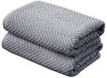 Badetücher FRAMSOHN FROTTIER "Ocean Bio Duschtücher", blau (rauchblau, blau, silberblau), B:75cm L:150cm, Frottier, Obermaterial: 100% Baumwolle, Handtücher, Badetücher, hergestellt in Österreich, mit Kordel, gedrehter Bauschzwirn