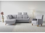 Ecksofa SIT & MORE "Göteborg", silber, B:250cm H:90cm T:226cm, Sofas, Ecksofa, inkl. Sitztiefenverstellung, wahlweise mit Bettfunktion & Bettkasten