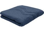 Handtuch ROSS "Cashmere feeling", blau (nachtblau), B:50cm L:100cm, Frottier, Baumwolle, Handtücher, Handtuch, 100% Baumwolle, mit Wellen-Bordüre, große Farbauswahl