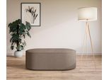 Polsterhocker OTTO HOME "EIVIND Sitzhocker, Maße: B/T/H: 142/70/48 cm", grau (taupe), B:142cm H:48cm T:70cm, 100% Polyester, Hocker, Polsterhocker, auch in Bouclé und Feincord, mit Wellenunterfederung