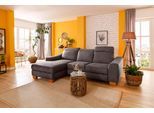 Ecksofa HOME AFFAIRE "Dundee L-Form", braun (mocca), B:264cm H:86cm T:170cm, Luxus-Microfaser Florence (100% Polyester);Struktur fein (100% Polyester);Luxus-Microfaser Lederoptik (100% Polyester), Sofas, Ecksofa, wahlweise mit Kopfteilverstellung und zusätzlich mit Bettfunktion