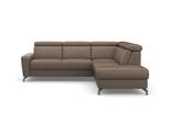 Ecksofa SIT & MORE "Scarlett L-Form", grau (taupe), B:258cm T:226cm, Sofas, Ecksofa, inklusive Kopfteilverstellung, wahlweise mit Bettfunktion, Bettkasten