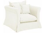 Sessel HOME AFFAIRE "Luise", beige, B:98cm H:93cm T:100cm, Webstoff (50% Baumwolle, 50% Polyester), Sessel, Sessel, Hussenoptik