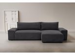 Ecksofa WERK2 "Amsterdam, zeitlos und elegant, Breite 300cm, L-Form", grau (anthrazit), B:300cm H:76cm T:150cm, 90% Polyester, 10% Nylon, Sofas, Ecksofa, Design Ecksofa mit hohem Komfort, Schlaffunktion & Bettkasten