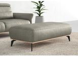 Polsterhocker HOME AFFAIRE "Fjord", grau, B:132cm H:45cm T:70cm, 100% Polyester, Hocker, Polsterhocker, Mit einem Holzrahmen in Buche massiv eichefarbig, mit Füßen 15 cm hoch
