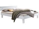 Holzbett HASENA "Prato", weiß (weiß deckend, lackiert, weiß deckend lackiert), B:146cm H:36cm L:214cm, MDF, Betten, Holzbett, Fußhöhe 20 cm