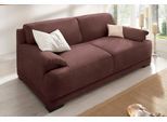 3-Sitzer HOME AFFAIRE "Telos mit Boxspring-Federung für hohen Sitzkomfort", braun, B:218cm H:80cm T:96cm, dicke Luxus-Microfaser in Lederoptik (100% Polyester);Chenille (100% Polyester);Microfaser-PRIMABELLE (100% Polyester), Sofas, 3-Sitzer, mit Boxspring-Federung